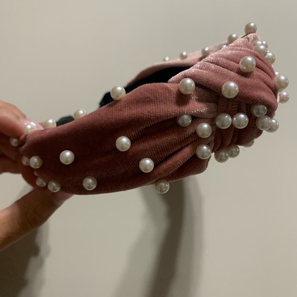 Pearl Studded Headband in EUC